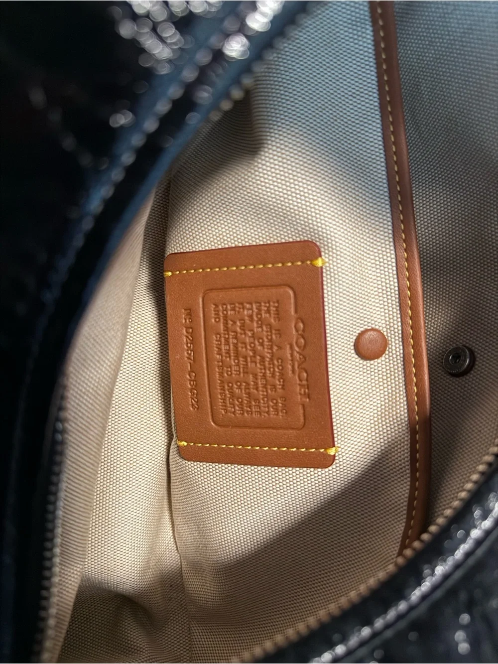 Coach shiny black